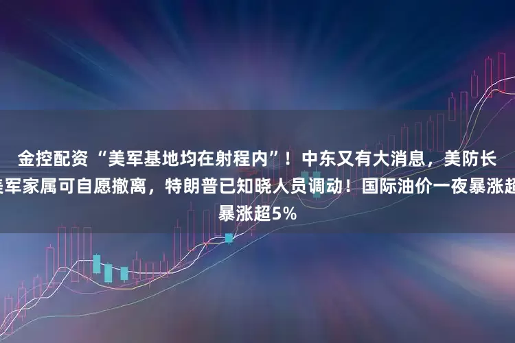 金控配资 “美军基地均在射程内”！中东又有大消息，美防长称美军家属可自愿撤离，特朗普已知晓人员调动！国际油价一夜暴涨超5%